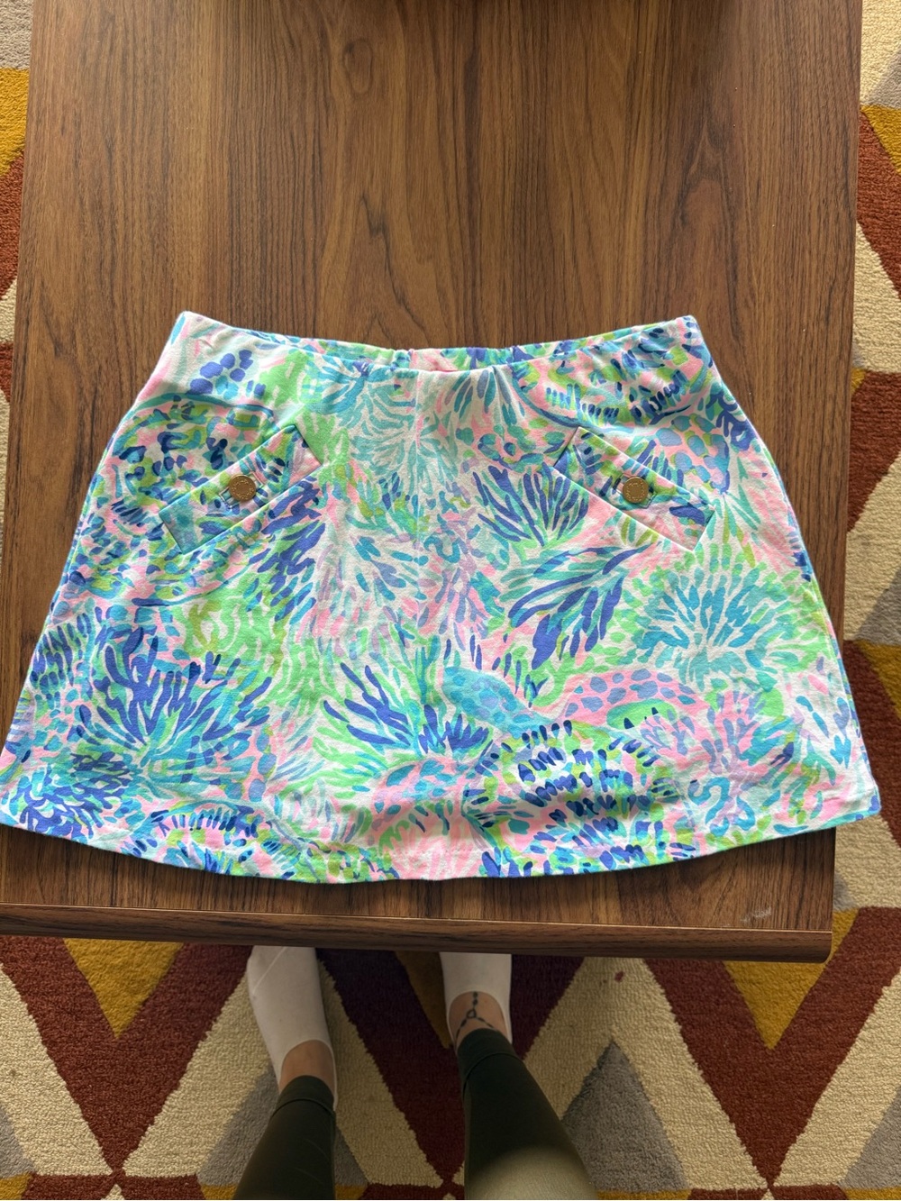 Lilly Pulitzer Skort Size Small Tropical Reef Print with Built-In Shorts